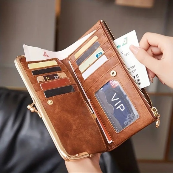 Long Wallet - Multi-Pocket Clutch & Coin Purse with Secure Zipper Card Holder - Picture 3 of 4